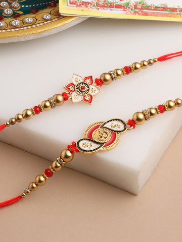 👑 Double the Love, Double the Elegance – Kundan Rakhi Combo 👑