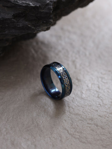 NVR Men's Rhodium-Plated Finger Ring