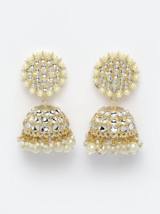 NVR Silver plated Jhumka earrings