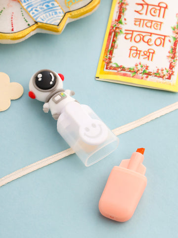 NVR Kids Sketch Pen Designer Assorted Thread Rakhi with Roli Chawal Chandan & Mishri