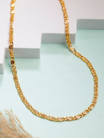 NVR Men's Gold-Plated Minimal Chain