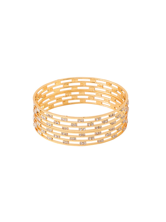 NVR Set of 2 CZ Studded Bangles