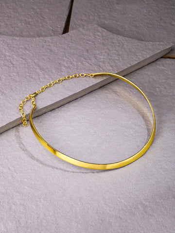 NVR Gold Plated Choker Necklace