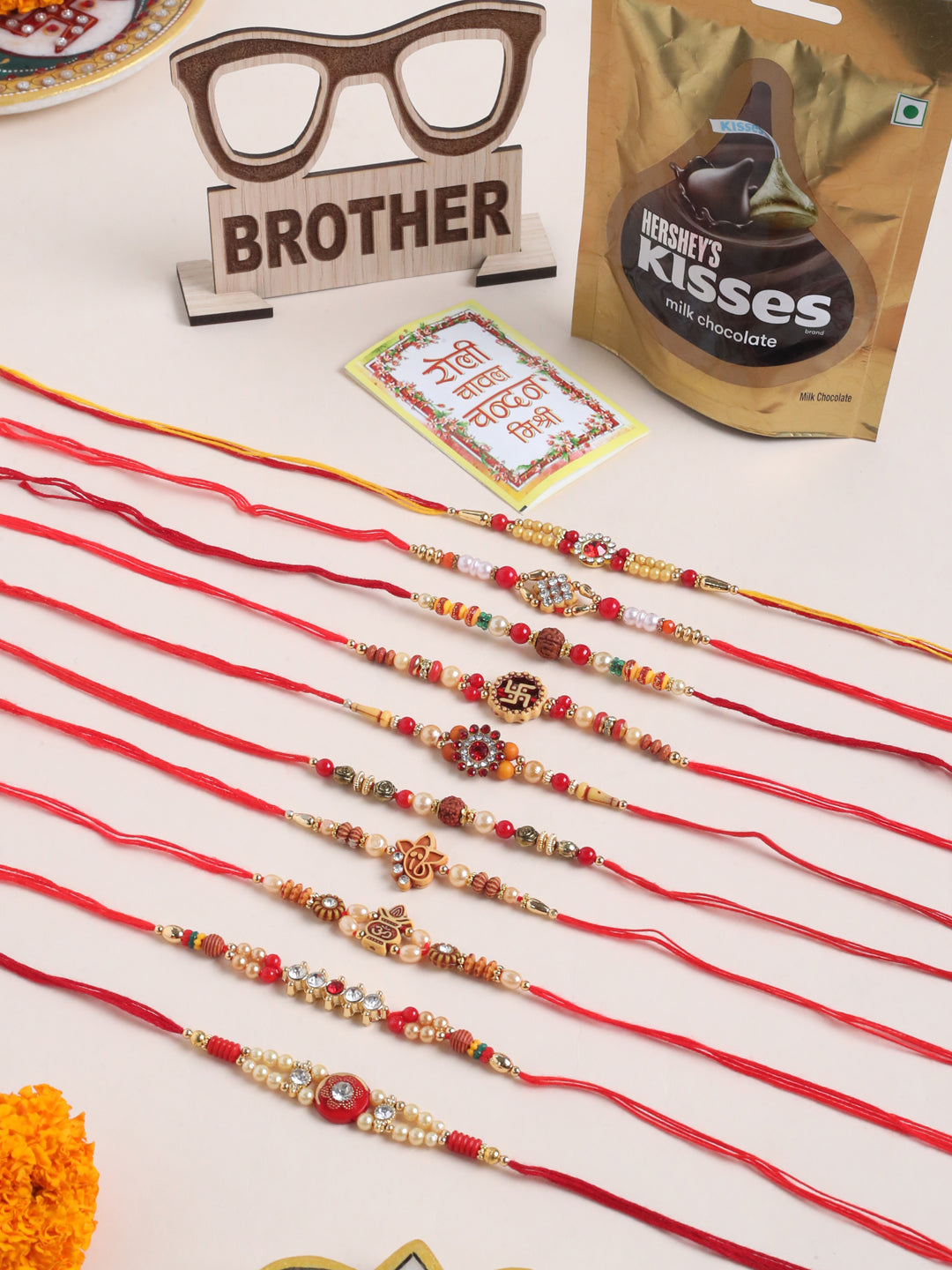 🎁 Rakhi Gifting Made Easy – Set of 10 Beautiful Rakhis 🧵✨