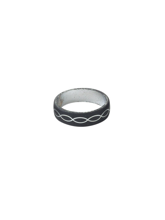 NVR Men's Black Metal Ring