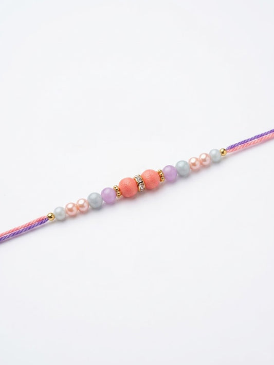 NVR Set of 2 Bangle Style Handcrafted Bhaiya Bhabhi Rakhi with Roli Chawal Chandan Mishri