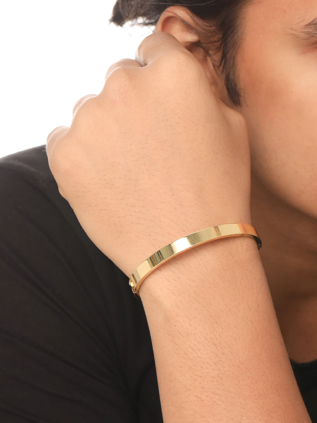 NVR Men gold kada bracelet
