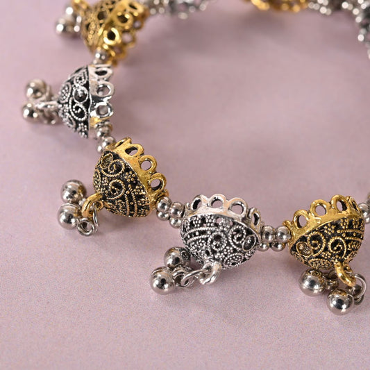 NVR Golden jhumka bracelet