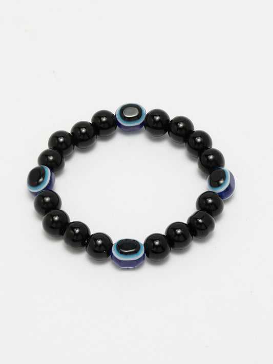 NVR Unisex Black Evil Eye Adjustable Bracelet