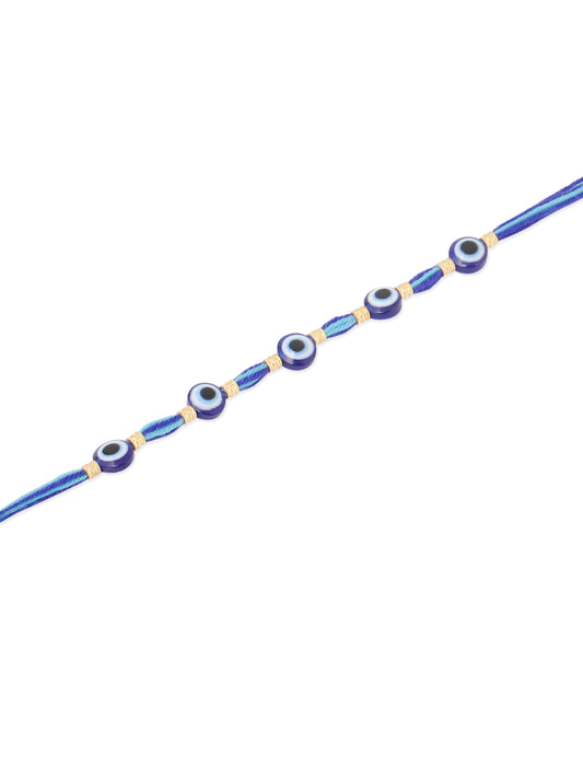 NVR Men's Blue Evil Eye Thread Rakhi, Combo for Rakshabandhan
