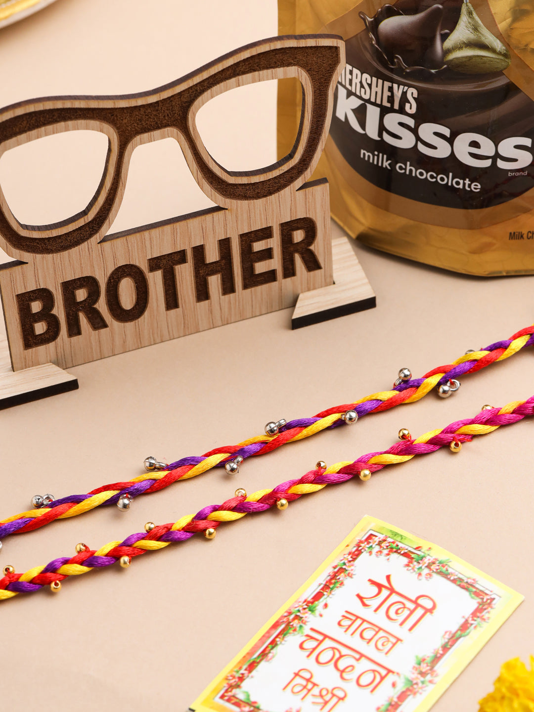 NVR Men Multicolor Artificial Beads Thread Rakhi, Combo for Rakshabandhan
