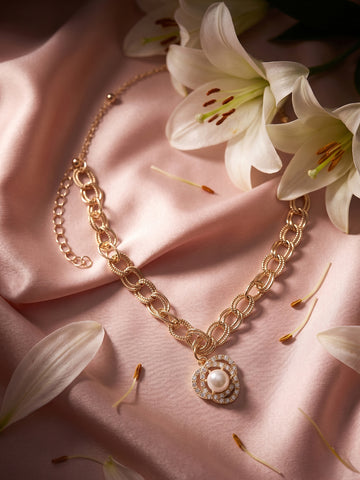 NVR Women Gold Plated AD Bracelet Rakhi with Roli Chawal Chandan Mishri