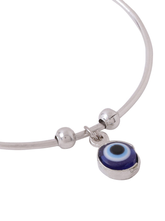 NVR Women Silver-Plated Evil Eye Rakhi With Roli Chawal