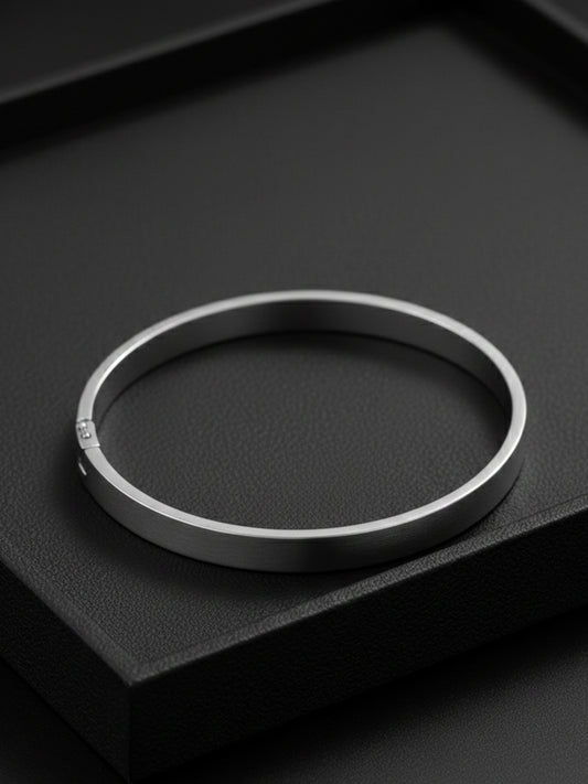 NVR Men's Silver Kada Bracelet