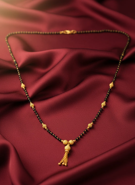 NVR Women Ethnic Gold Plated Beaded Mangalsutra