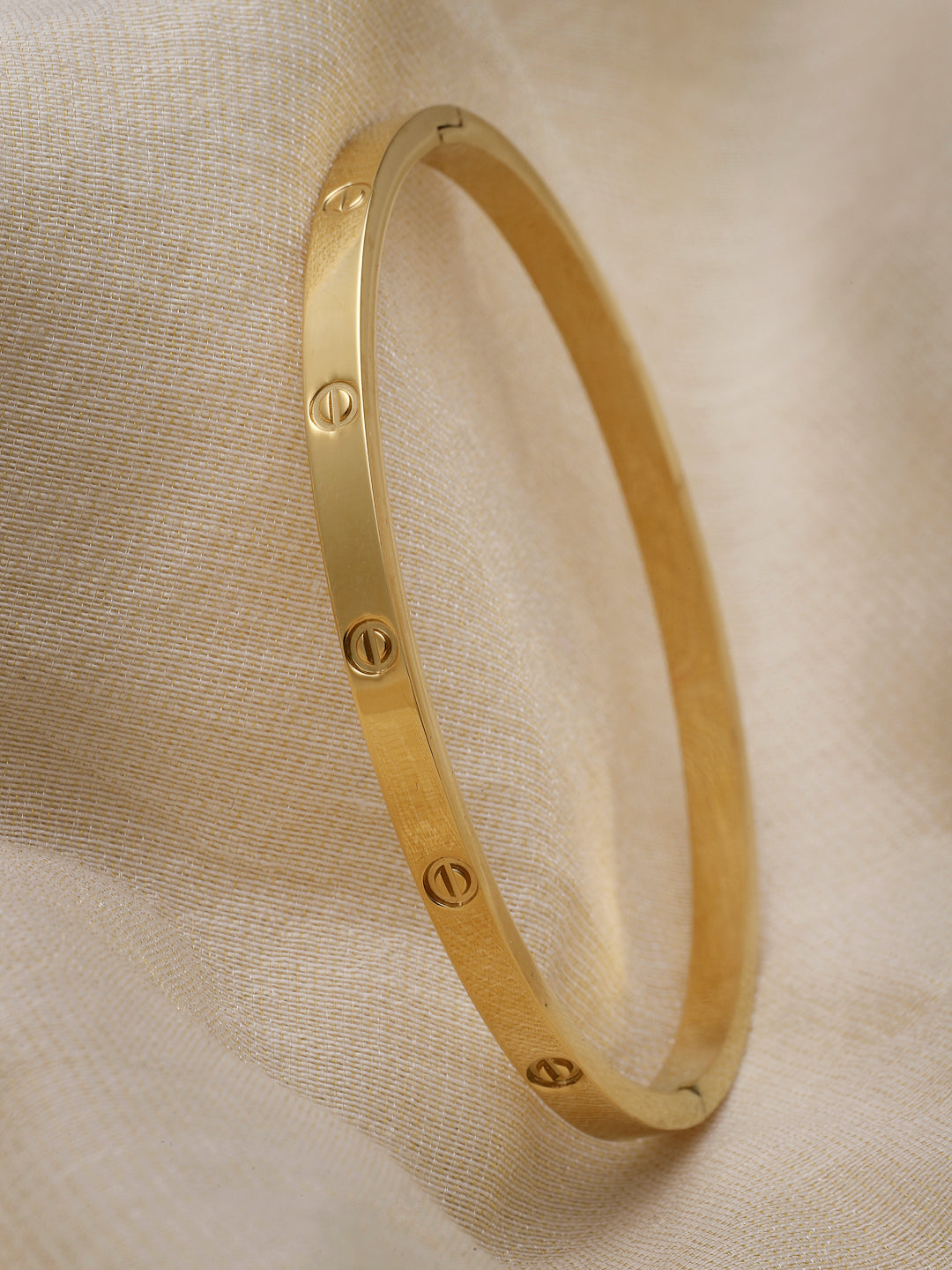 NVR gold kada bracelet