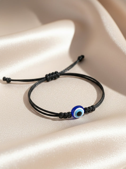 NVR Black Evil Eye Adjustable Bracelet