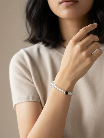 NVR White Crystal Evil Eye Bracelet