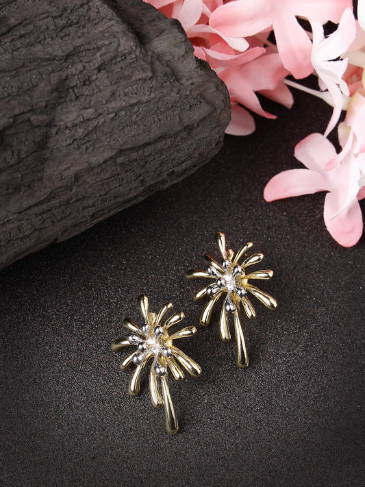 NVR Women Gold-Plated Drop Earrings