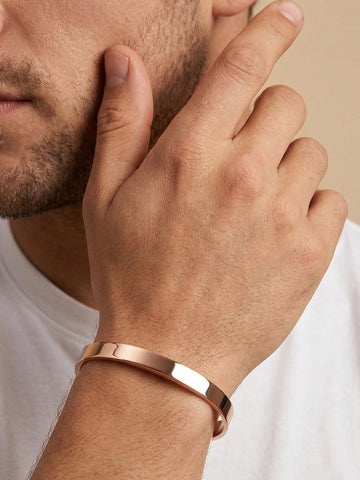 NVR Men's Rose Gold Kada Bracelet