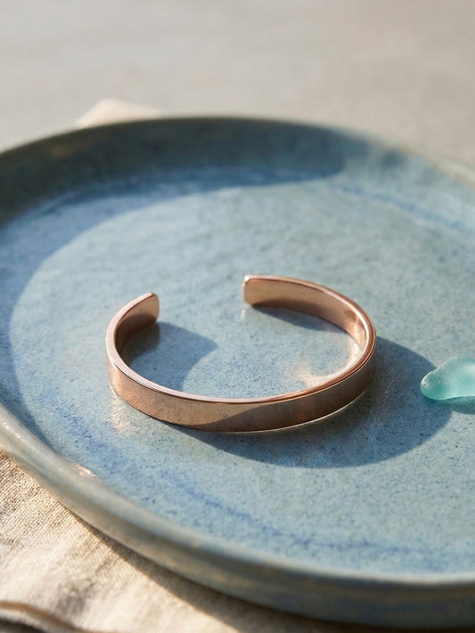 NVR Men's Rose Gold Kada Bracelet