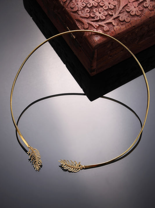 NVR Women Gold-plated Circular Choker Necklace