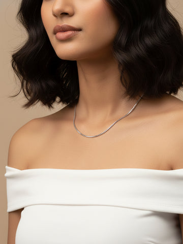 NVR Women German Silver Oxidised Chain