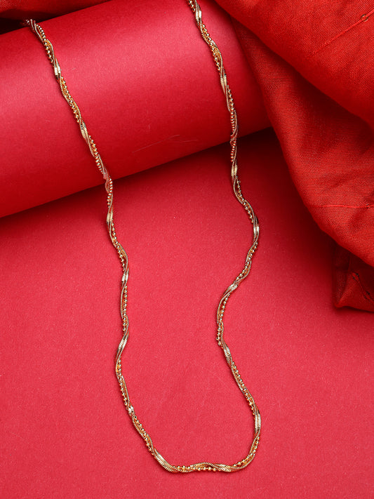 NVR Women Gold-Plated Minimal Chain