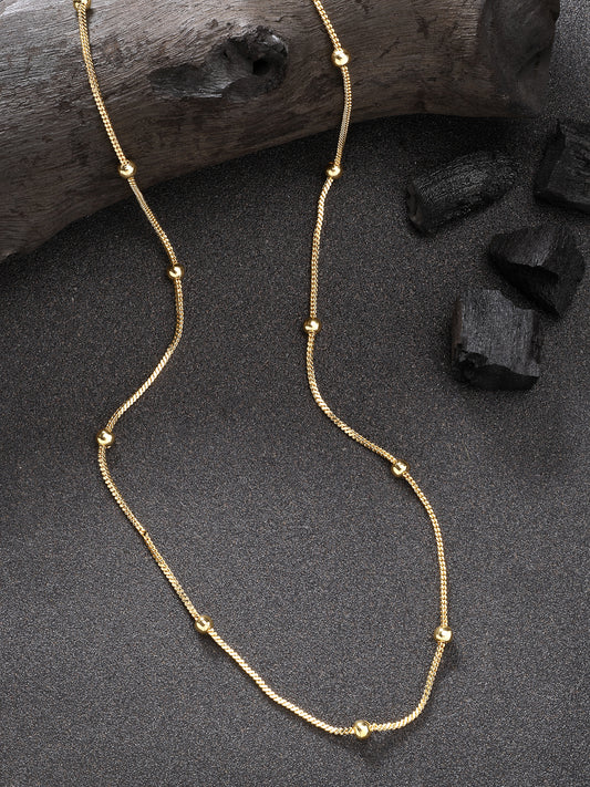 NVR Women Gold-Plated Minimal Chain