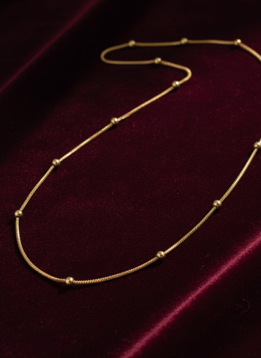 NVR Women Gold Plated Minimal Chain