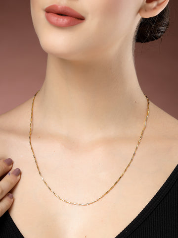 NVR Women Gold-Plated Minimal Chain