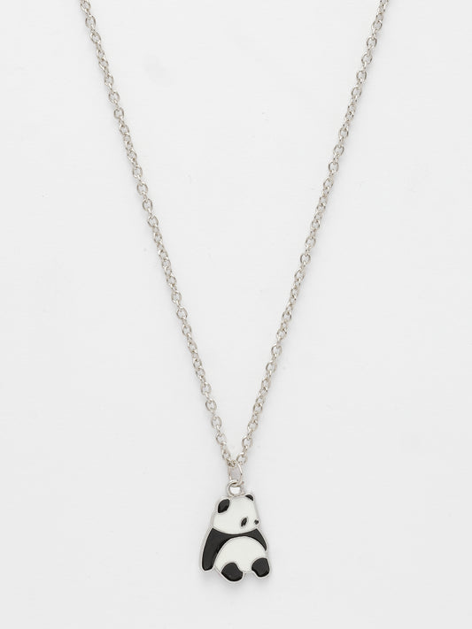 NVR Women's Silver-Plated Chain With Panda Pendant