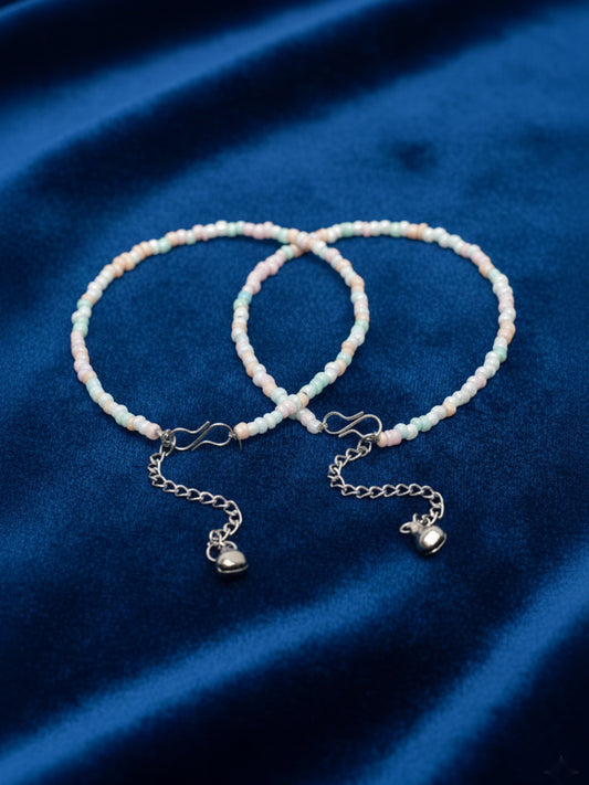 NVR Women Multicolour Artificial Beads Anklet