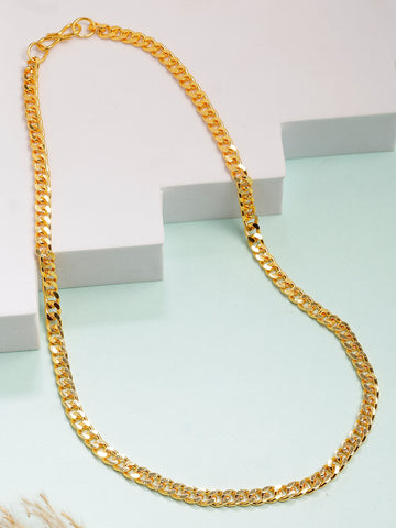 NVR Men's Gold-Plated Minimal Chain