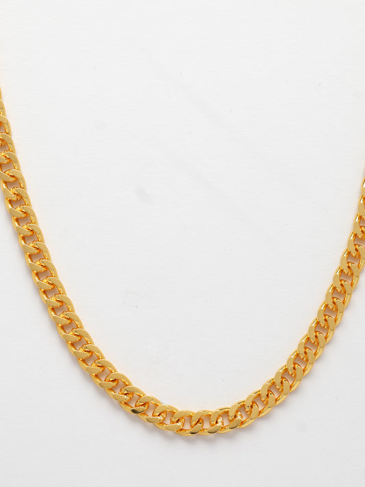 NVR Men's Gold-Plated Minimal Chain