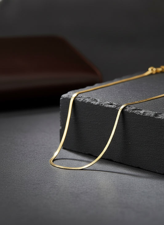 NVR Men's Gold Plated Minimal Chain