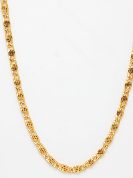 NVR Men's Gold-Plated Minimal Chain