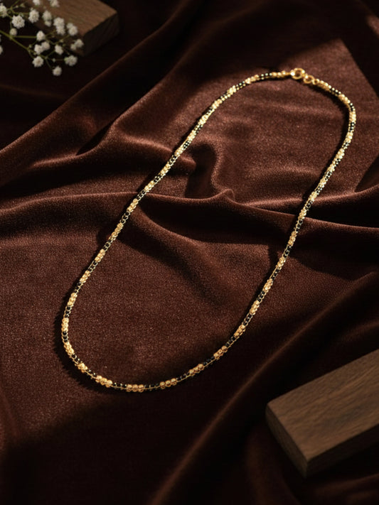 NVR Women Gold Plated Artificial Beads Chain