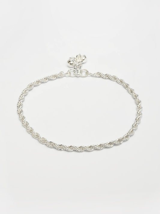 NVR Women's Set of 2 Silver-Plated Anklets