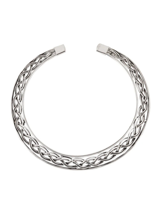 NVR Women's Silver-Plated Oxidized Statement Choker Necklace