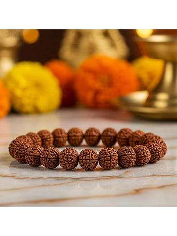 NVR 5 Mukhi Rudraksha Men & Women Bracelet