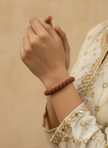 NVR 5 Mukhi Rudraksha Men & Women Bracelet