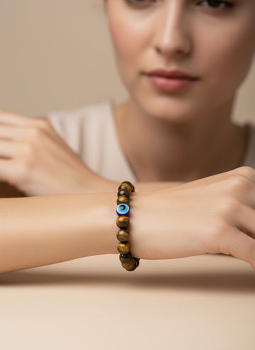 NVR Natural Round Tiger Eye Bracelet
