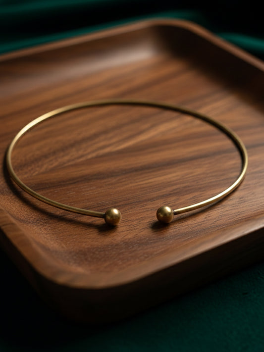 NVR Gold Overlay Flexible Choker Lightweight Women's Necklace