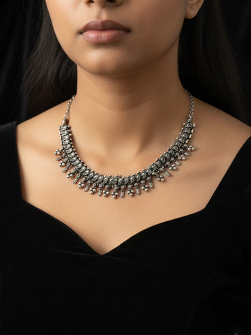 NVR Women Traditional Indian Leaf Tribal Choker Necklace