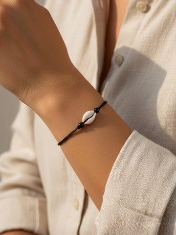 NVR Unisex Adjustable Cowrie Shell Bracelet 