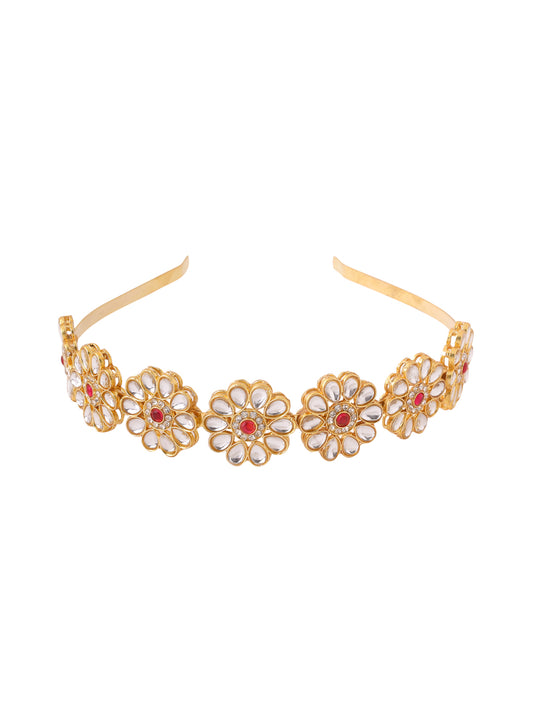 NVR Kundan Studded Hair Band