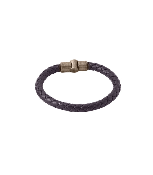 NVR Men Brown leather wraparound bracelet