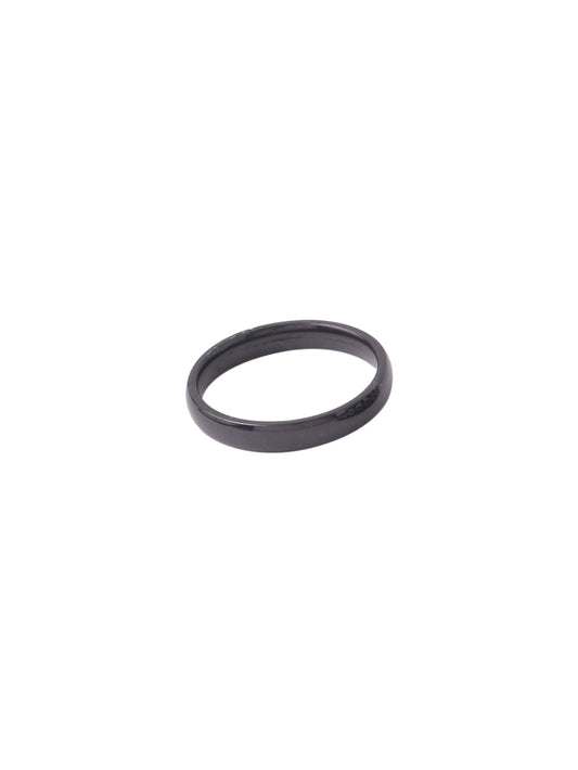 NVR Men's Black Stainless Steel Finger Ring