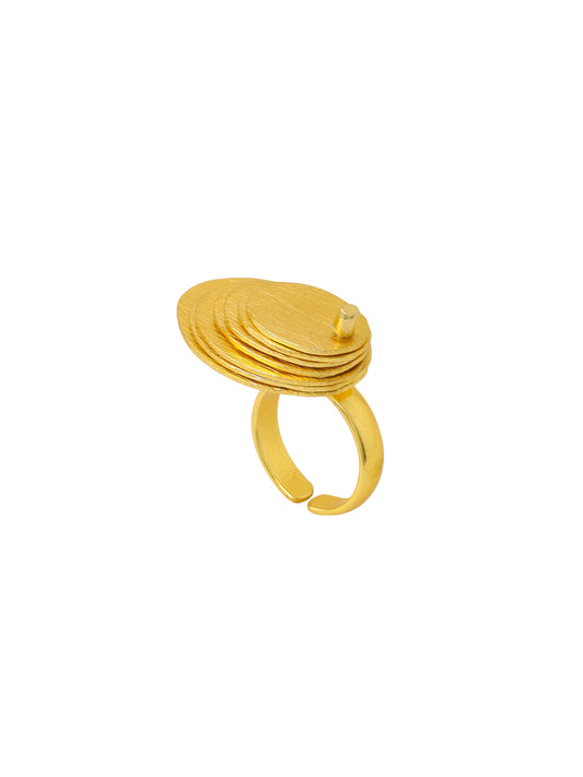 NVR Women Gold Plated Finger Ring